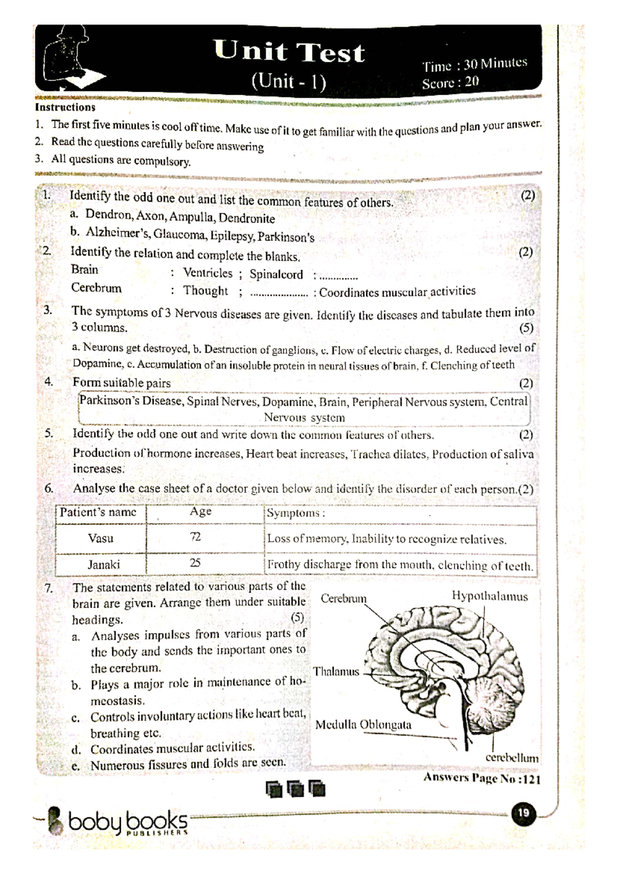 sslc biology chapter 8 unit test