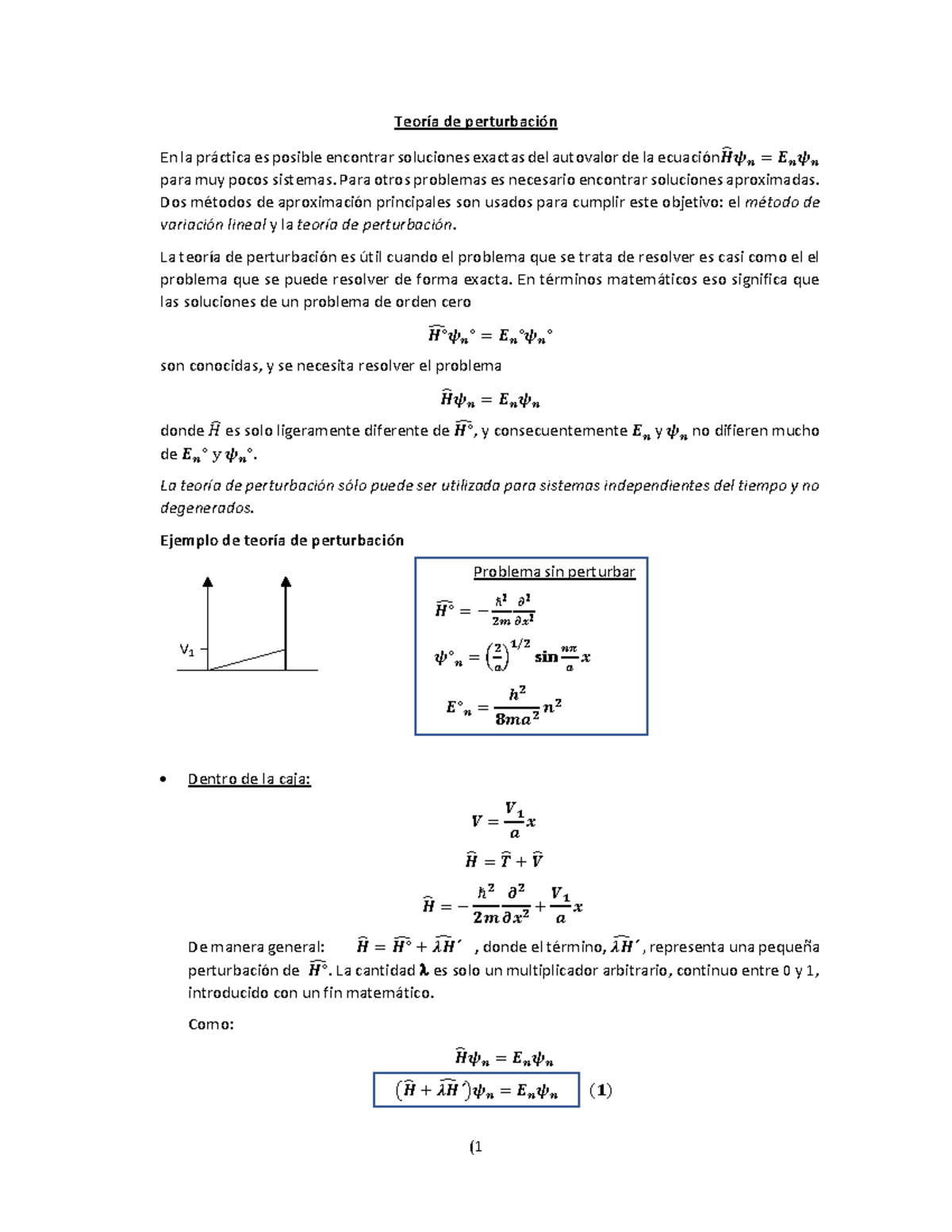 Teoría de perturbación - Warning: TT: undefined function: 32 Warning ...