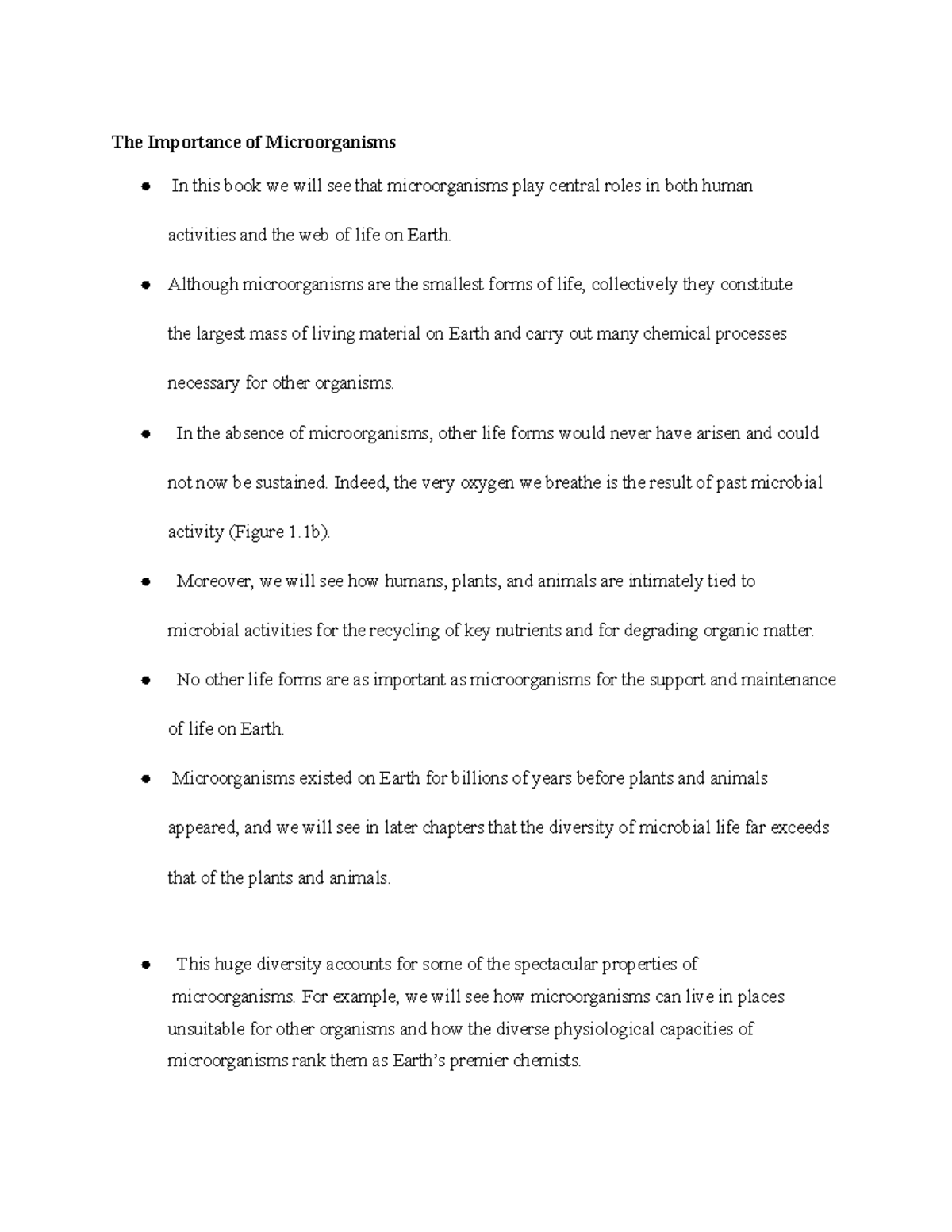 a level biology essay importance of microorganisms