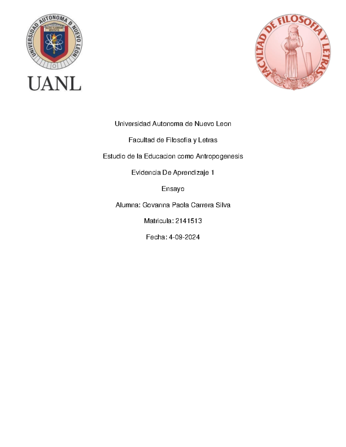 Evidencia 1 EECA - Universidad Autonoma de Nuevo Leon Facultad de ...