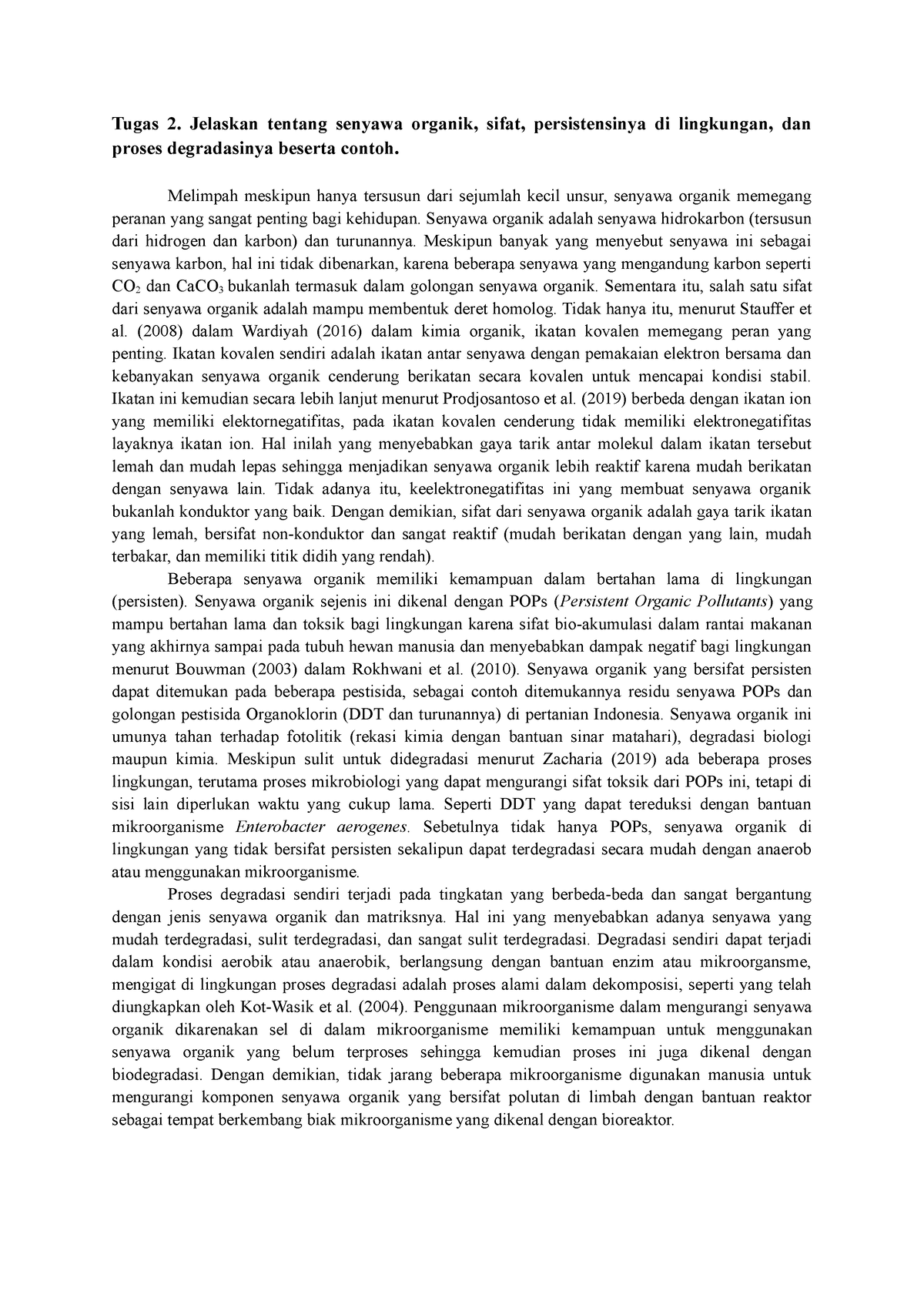 contoh essay kimia lingkungan