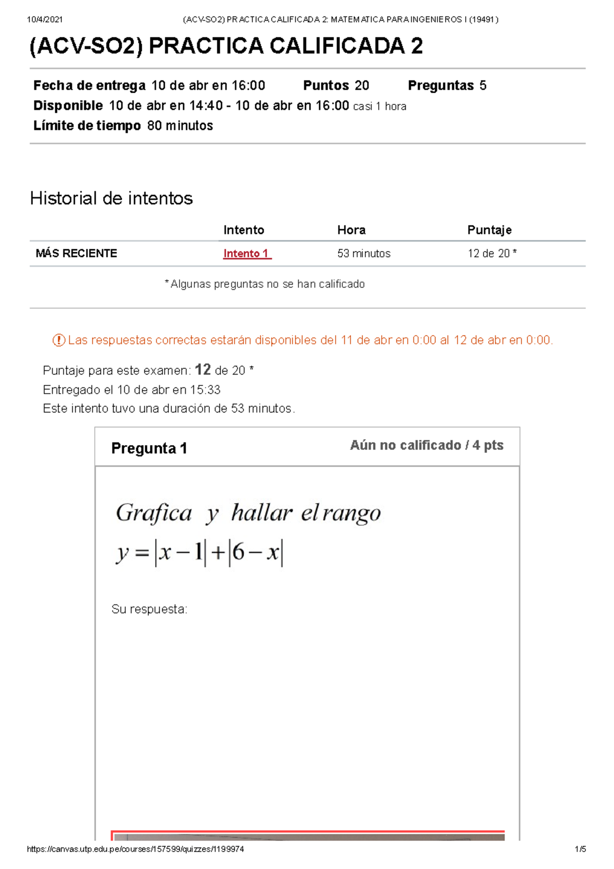 (ACV-SO2) Practica Calificada 2 Matematica PARA Ingenieros I ...