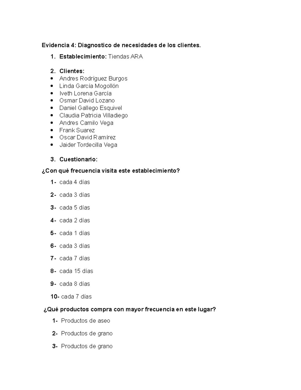 Evidencia 4 SENA - mjk - Evidencia 4: Diagnostico de necesidades de los ...