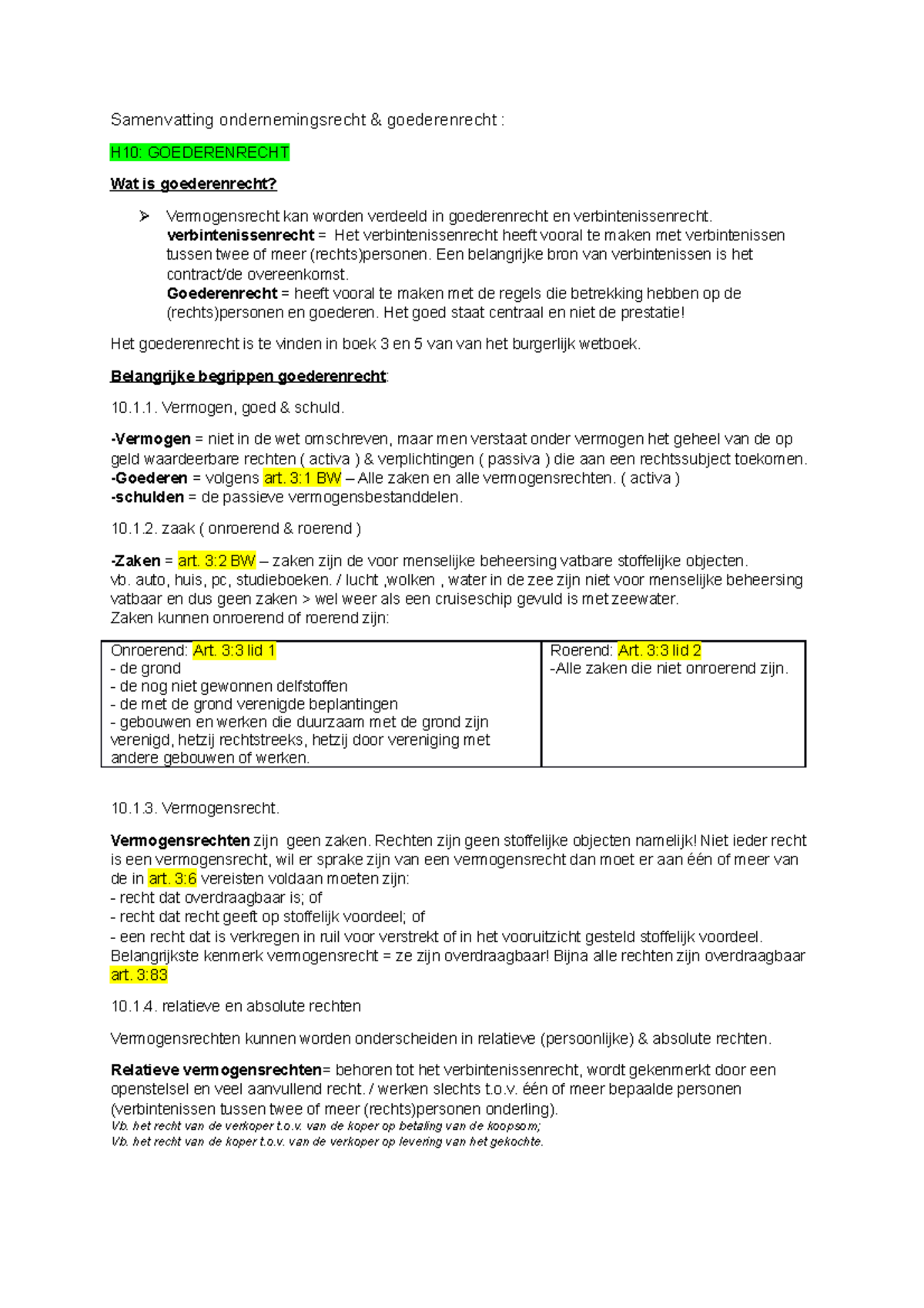 Samenvatting Basisboek Recht College - Hoofstuk 10, 15, 16, 17 ...