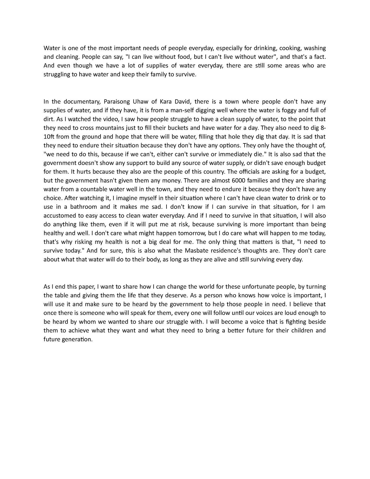 essay on tv documentary