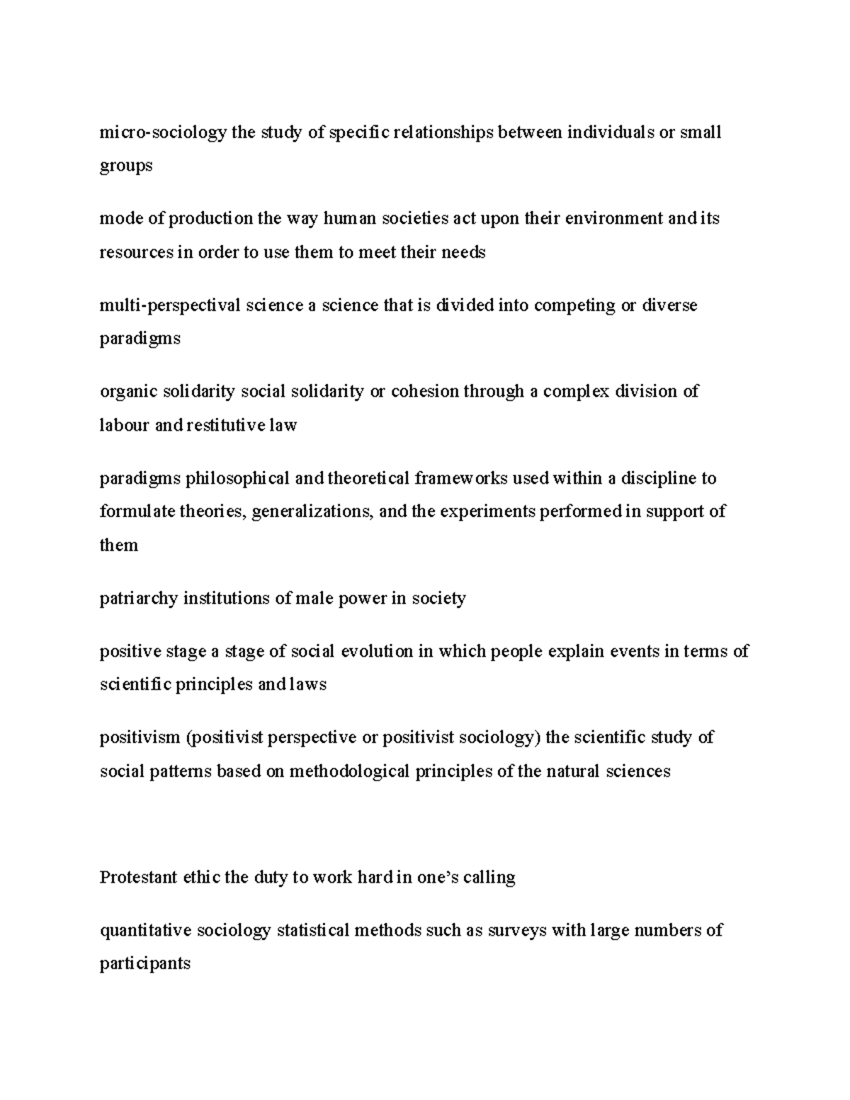 Sociology 2 (28) - young - micro-sociology the study of specific ...