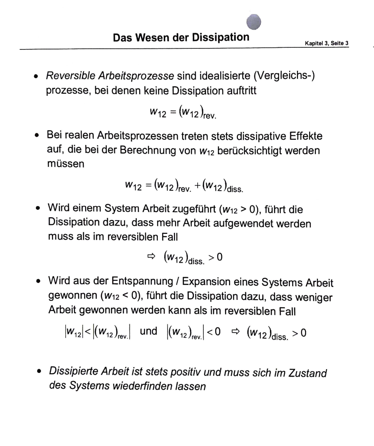 Hauptsatz Der Thermodynamik - Das Wesen Der Dissipation Reversible ...