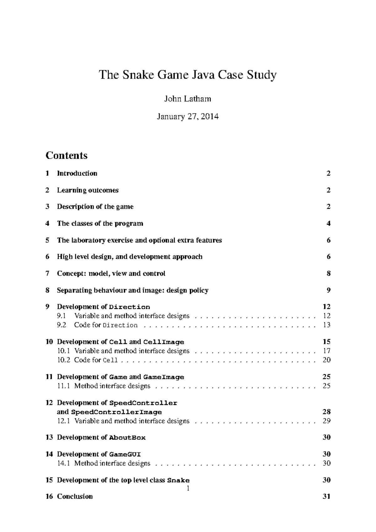 the snake game java case study - The Snake Game Java Case Study ...