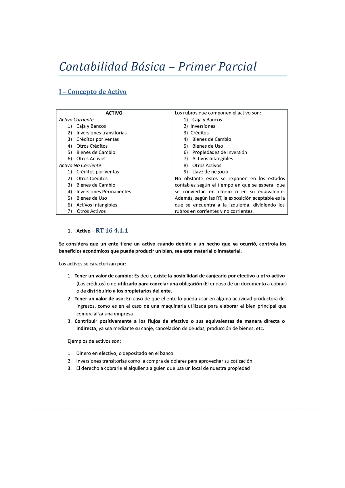 1 Resumen De Contabilidad Básica - Primer Parcial - Contabilidad Básica ...