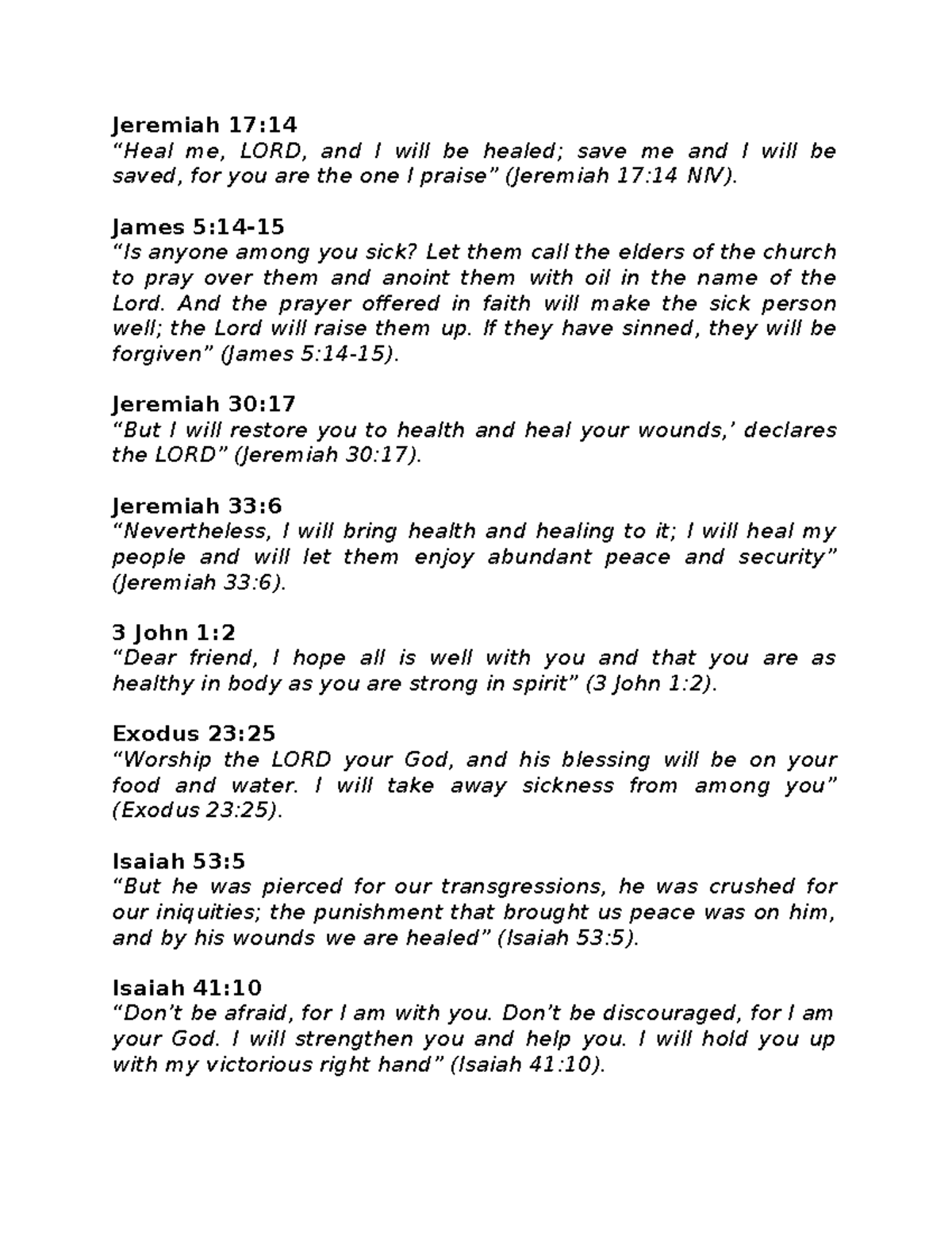 Jeremiah 17 - useful for motivation - Jeremiah 17: “Heal me, LORD, and ...