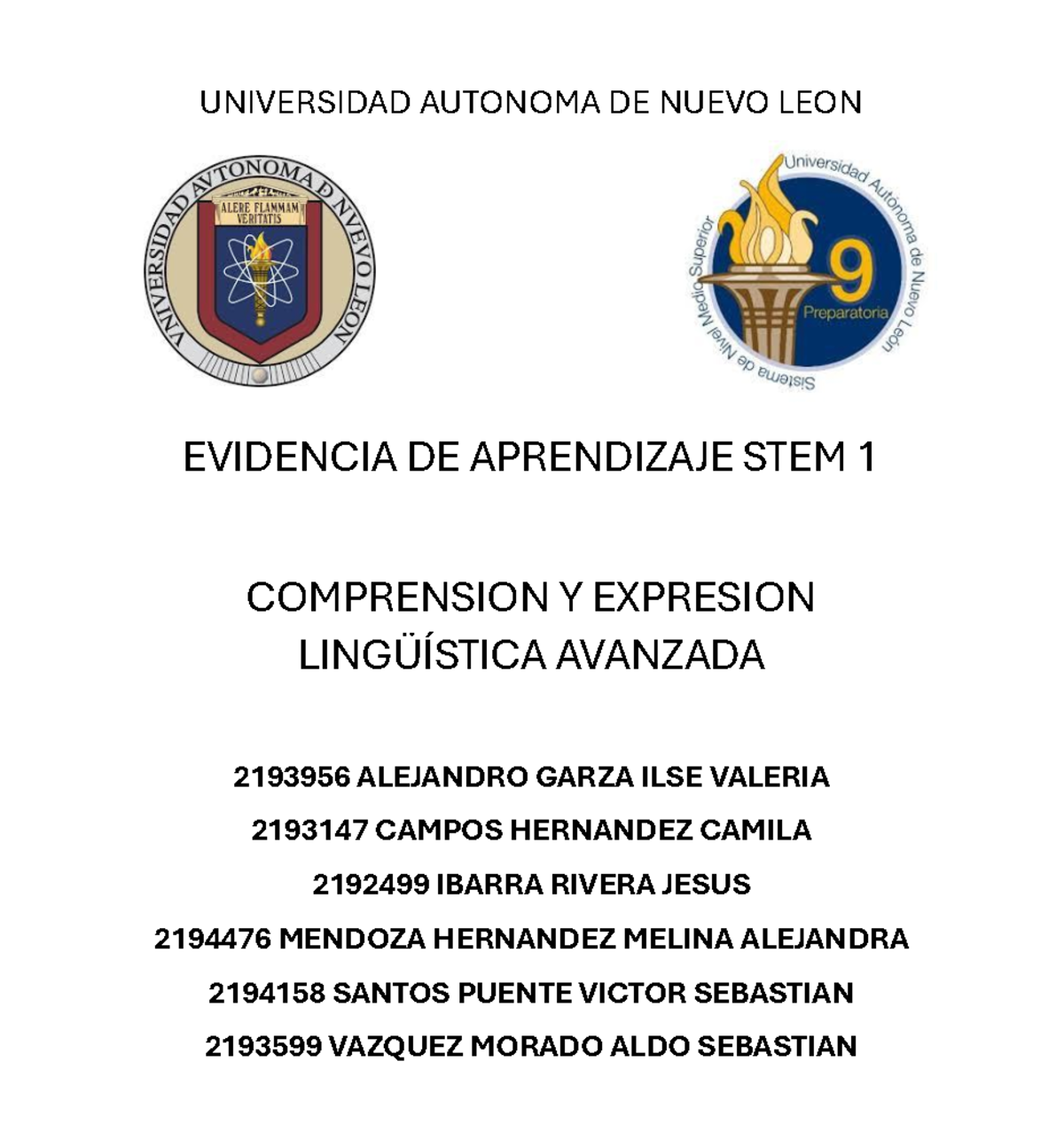 E1 STEM Cyela - erere - UNIVERSIDAD AUTONOMA DE NUEVO LEON EVIDENCIA DE ...