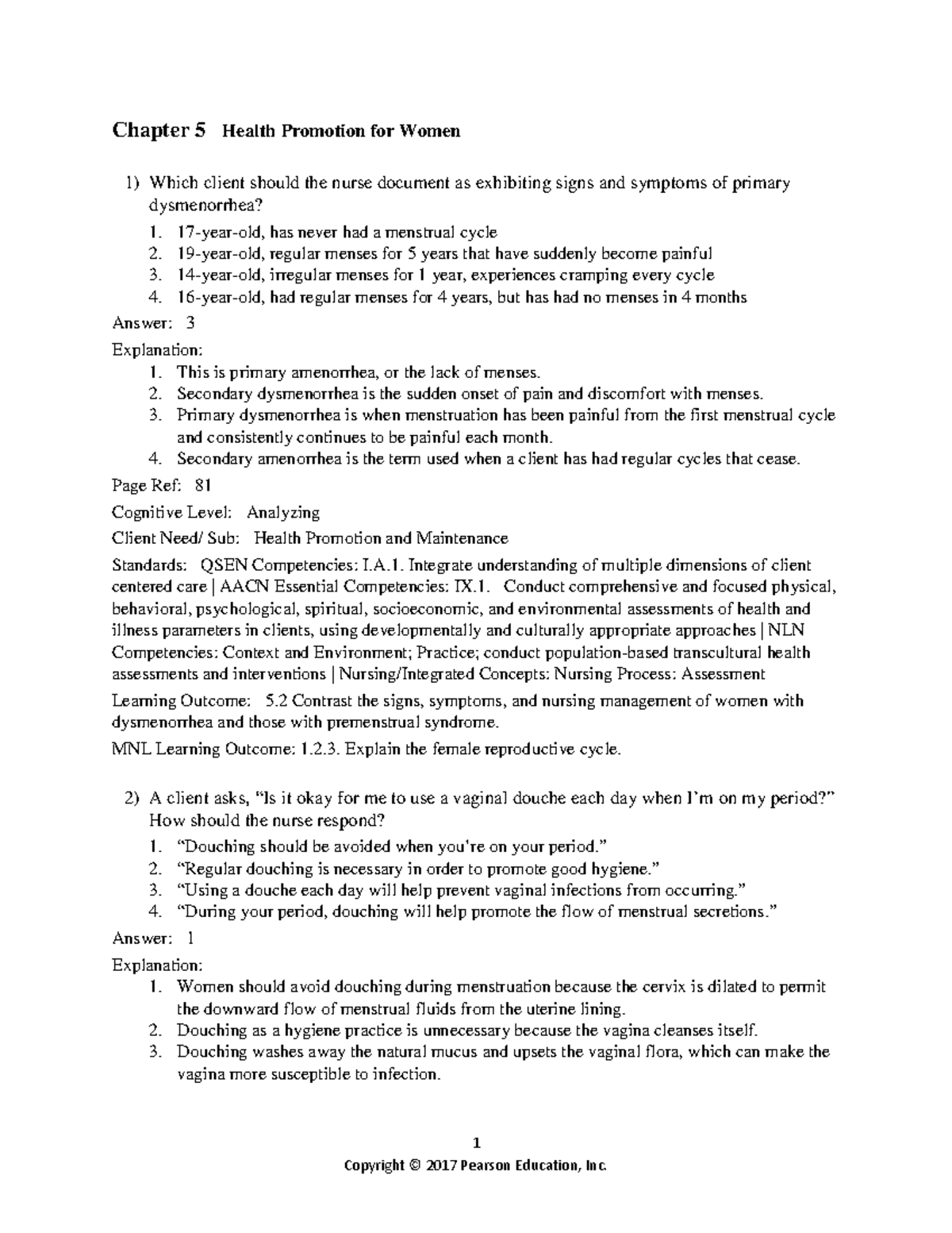 0134142357 Ch05 TB - These Are Practice Questions - 1 Chapter 5 Health ...