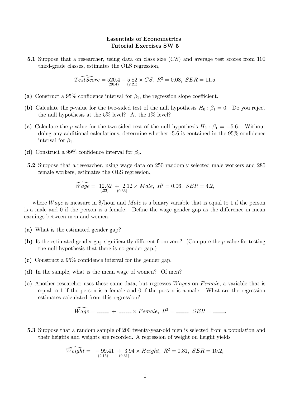 Example exercise 1_solution - Essentials of Econometrics Tutorial ...