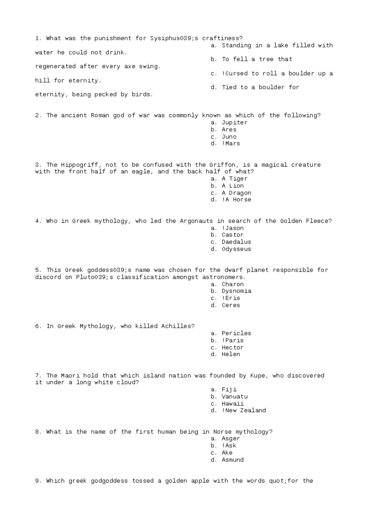 ECON177 Homework Help 1 - What was the punishment for Sysiphus039;s ...