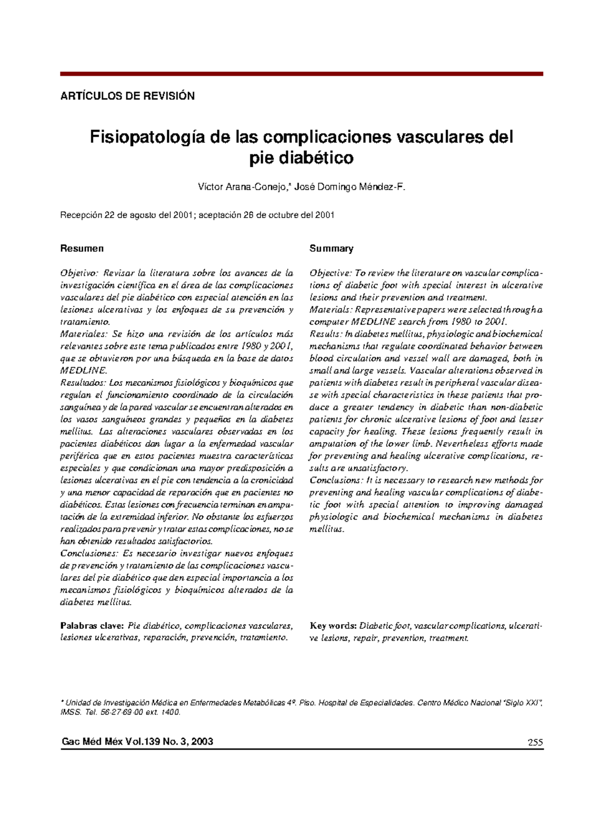 Fisiopatologia pie diabetico Resumen Objetivo Revisar la literatura