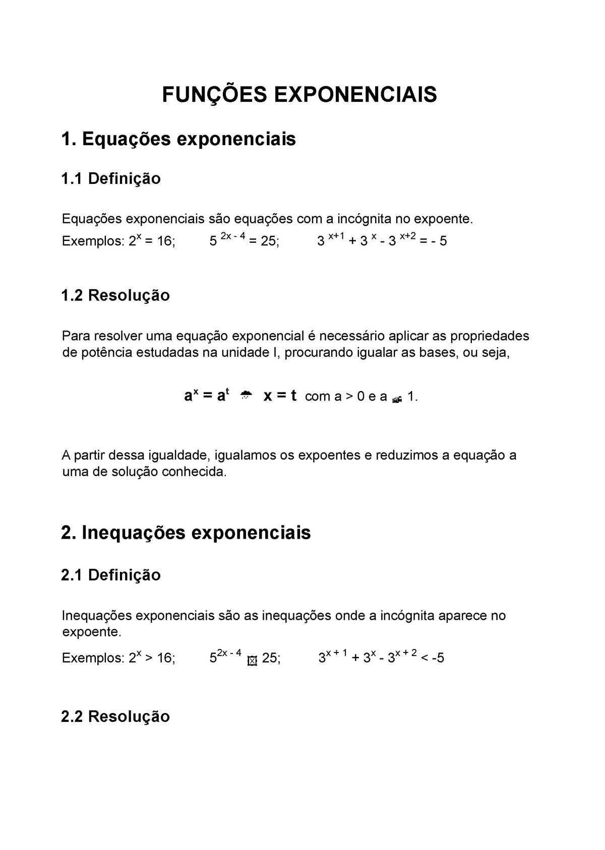 EQUAÇÃO DO 2 GRAU 01 - Equacão Exponencial