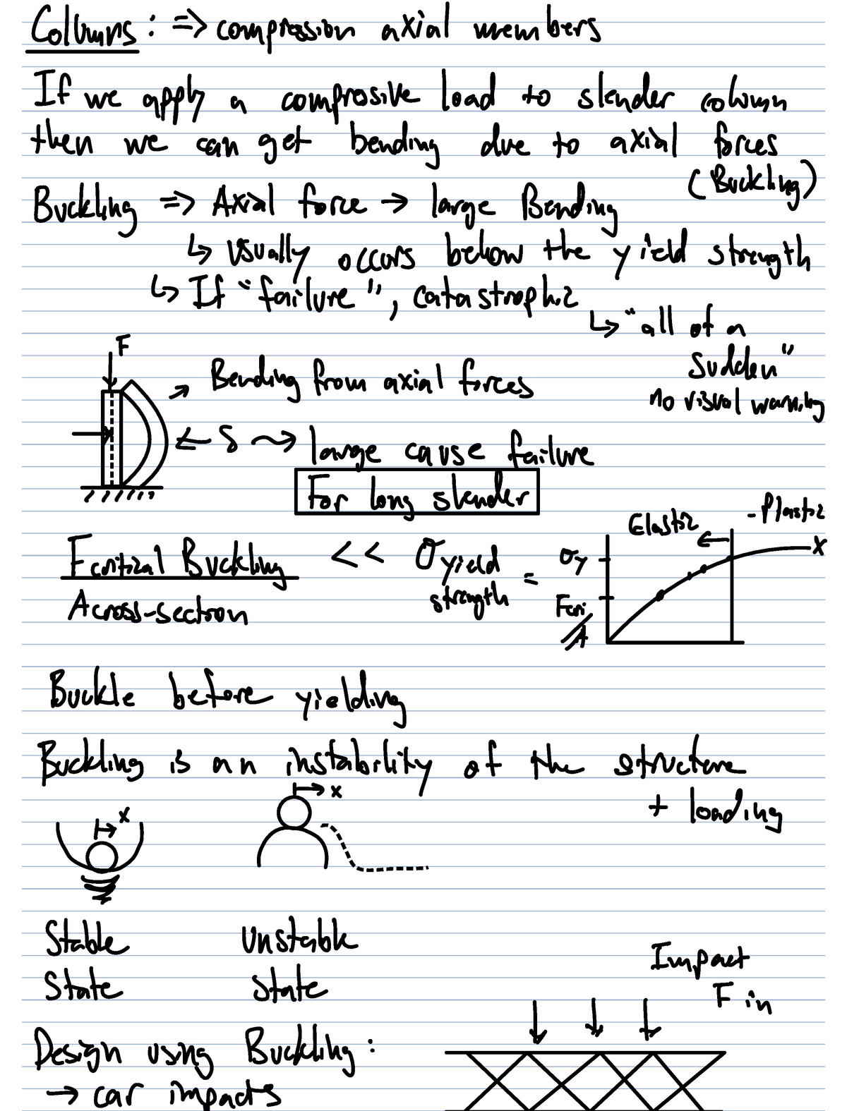 Lecture 8 Columns and Buckling - ME 319 - Studocu