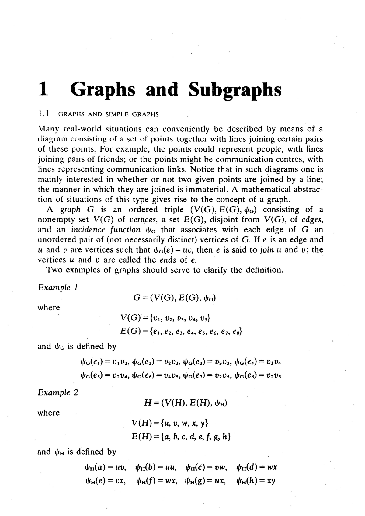 Graph Theory Applications - 1 Graphs And Subgraphs 1 GRAPHS ANDSIMPLE ...