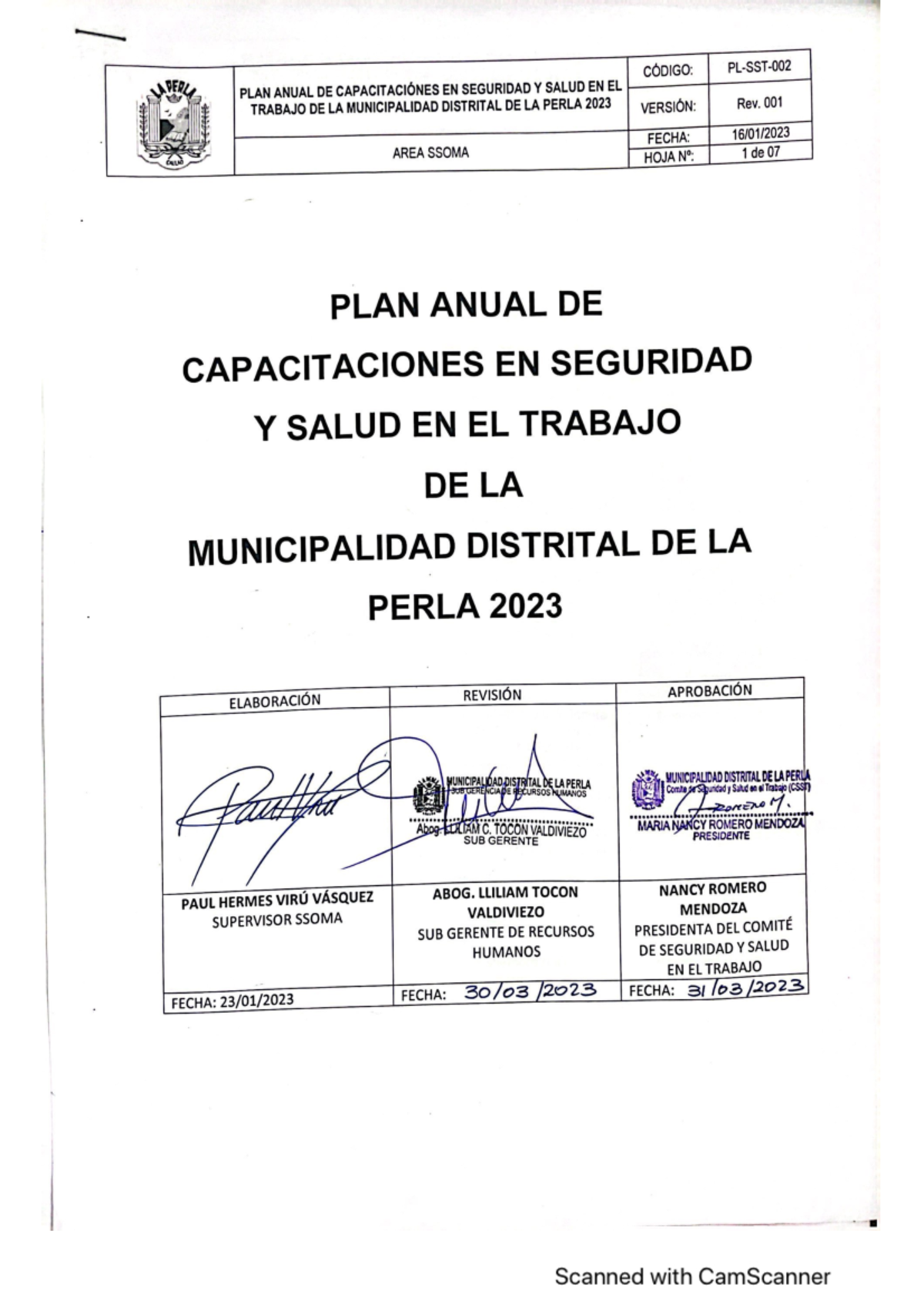 PL-SST-002 Plan Anual de Capacitaciones en Seguridad y Salud en el ...