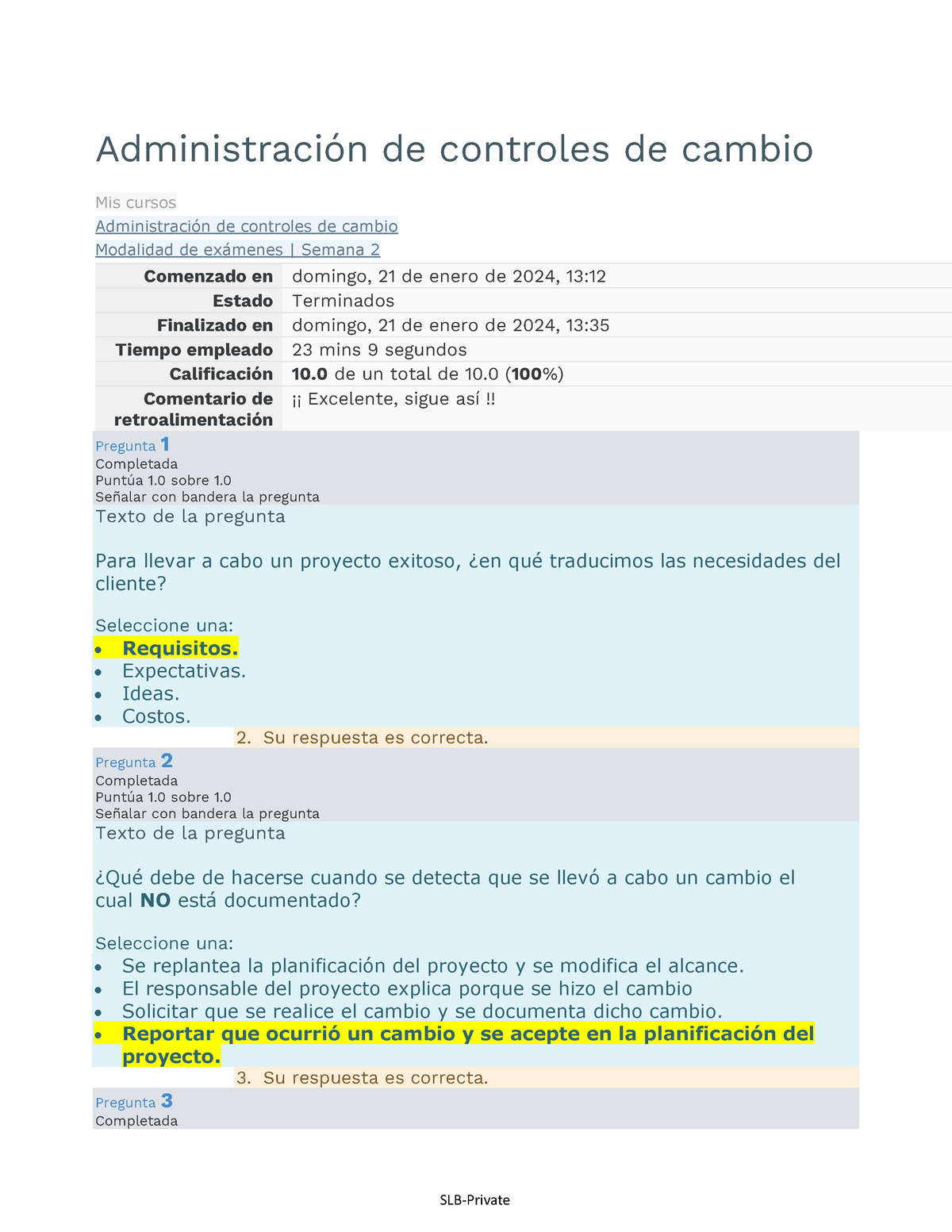 Administración De Controles De Cambio Modalidad De Exámenes Semana 1 Y ...