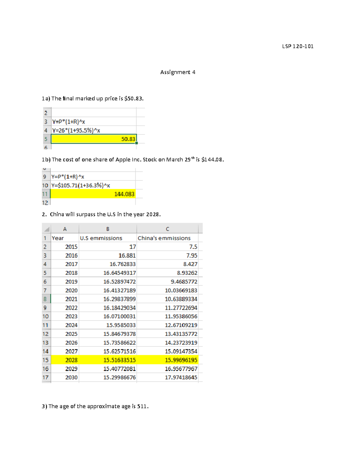Assignment 4 - LSP 120 - LSP 120- Assignment 4 1a) The final marked up ...