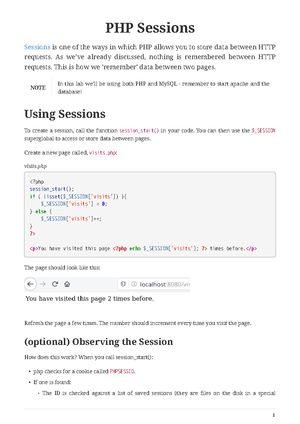 05 php dynamic data - Dynamic Data Processing In this weeks lab we will ...
