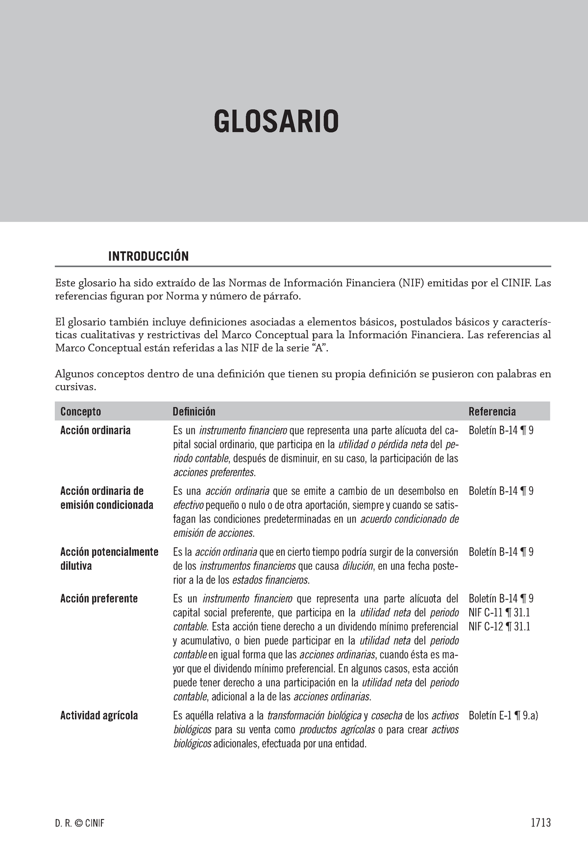 NIF Glosario - Nif - GLOSARIO INTRODUCCIÓN Este Glosario Ha Sido ...