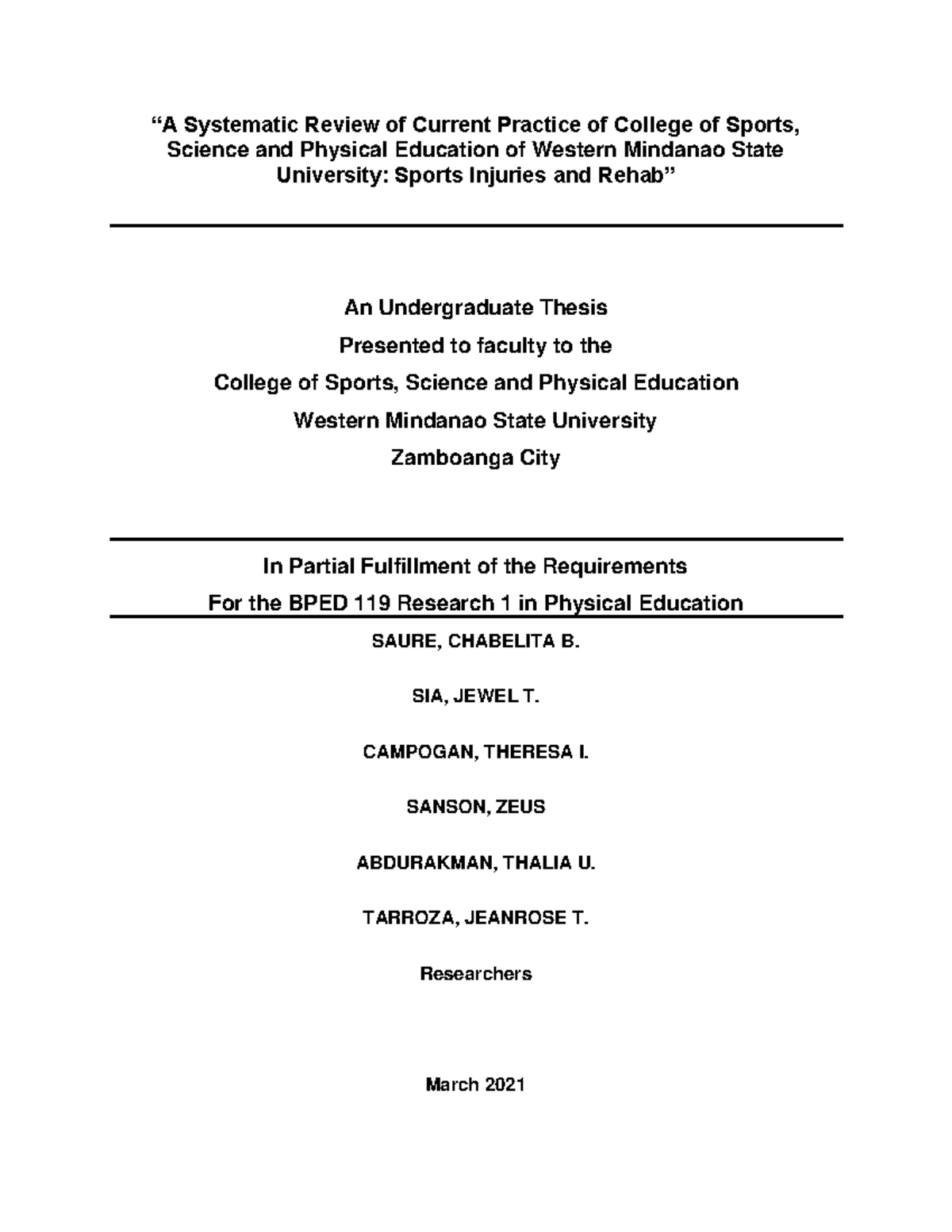 Research Sports Injuries and Rehab