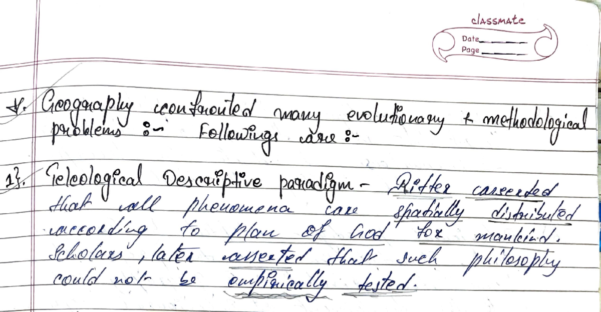 Geographical Thoughts Geography Honours Studocu