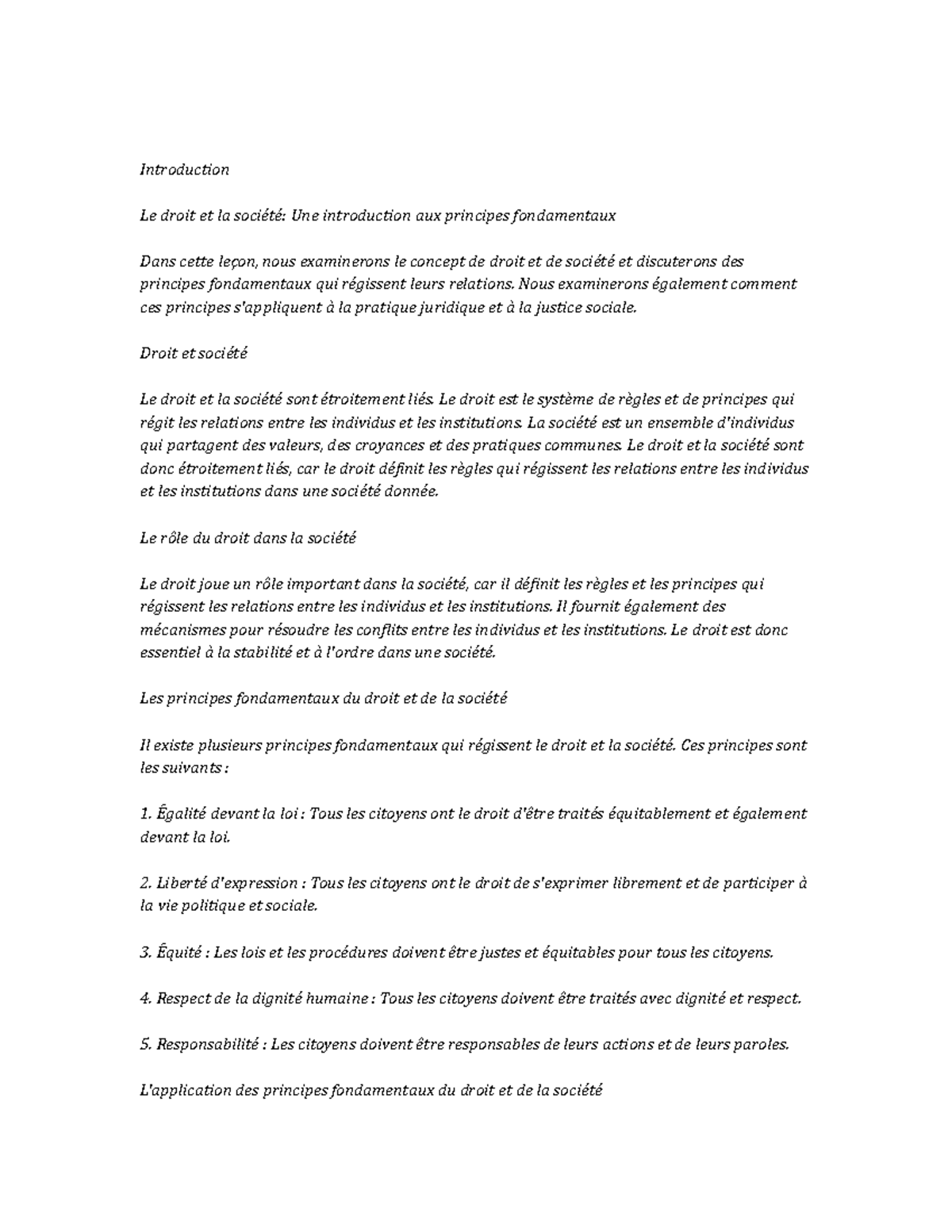 Law and Society Study Notes - Introduction Le droit et la société: Une ...