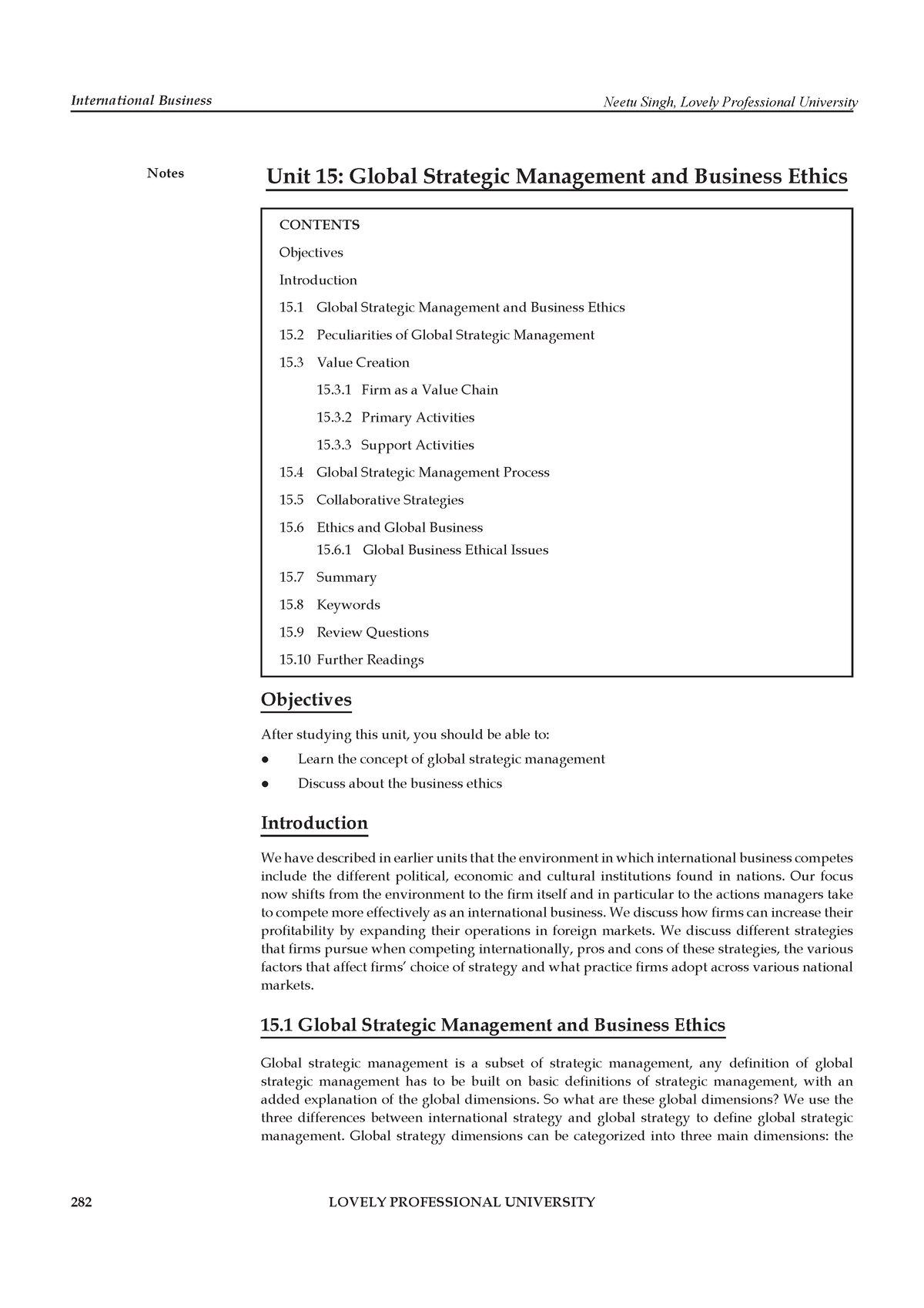 global strategic management definition