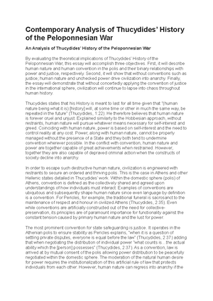 Summary History Of The Peloponnesian War Aug Studocu Essay Proposal Template also Learning English Essay Example I Need Help To Do My Assignment