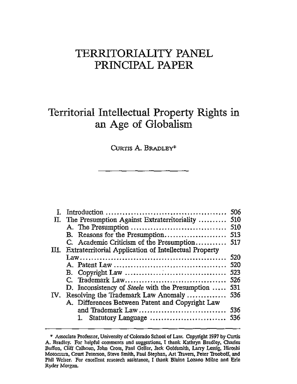 G AYWsn-Territorial Intellectual Property Rights in an Age of Globalism ...