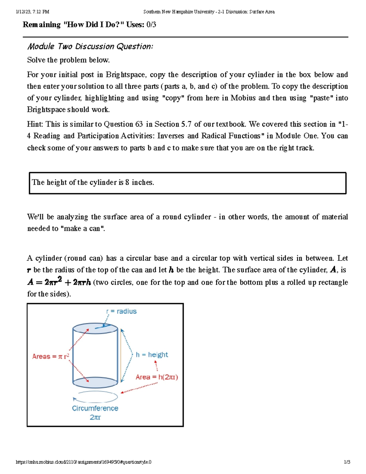 MAT 140 2-1 Discussion - 1/12/23, 7:12 PM Southern New Hampshire ...