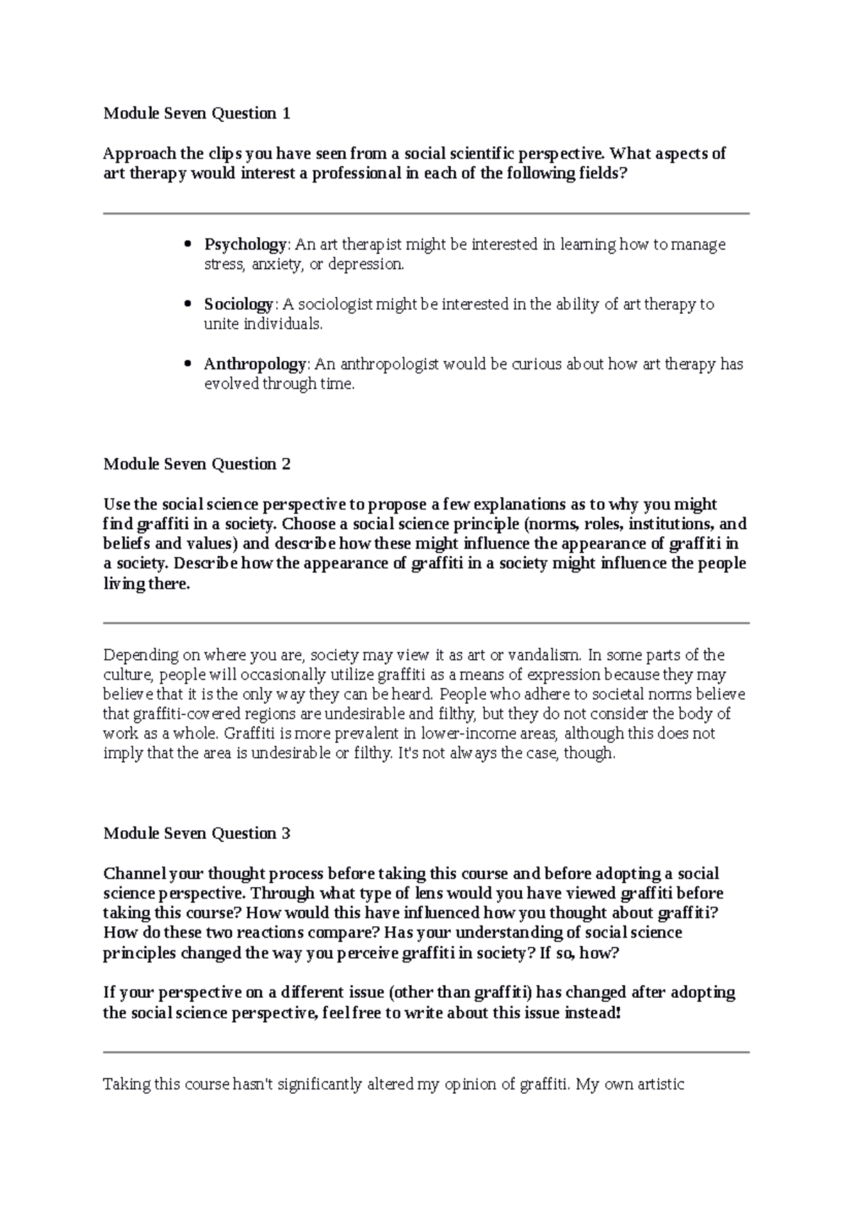 SCS 200 Applied Social Sciences-6 - Module Seven Question 1 Approach ...