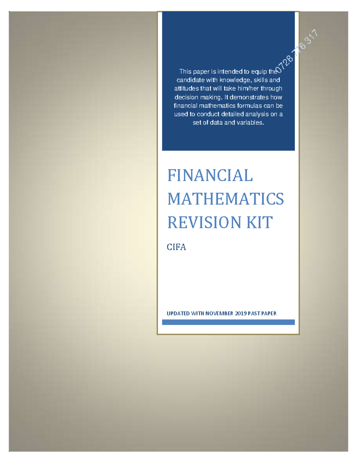 Financial-mathematics-r - k This paper is intended to equip the ...
