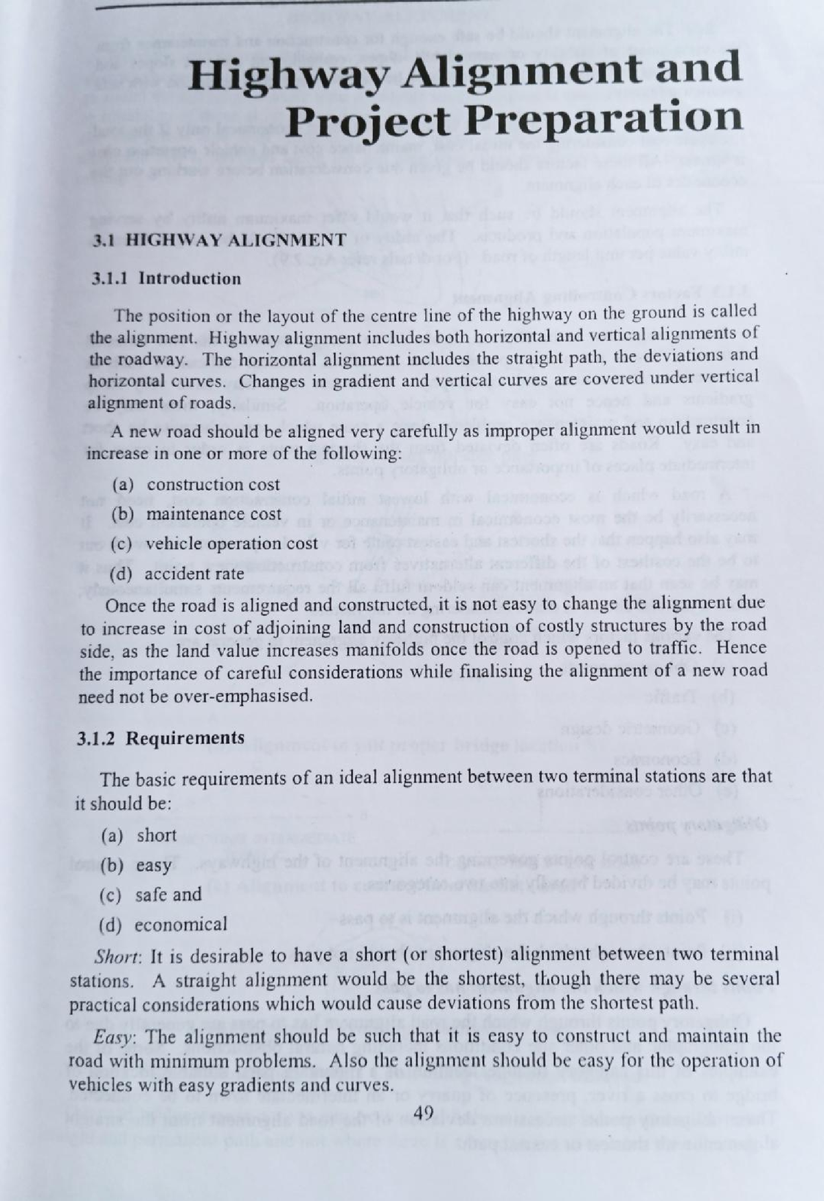 Highway Alignment And Project Preparation - Civil Engineering - Studocu