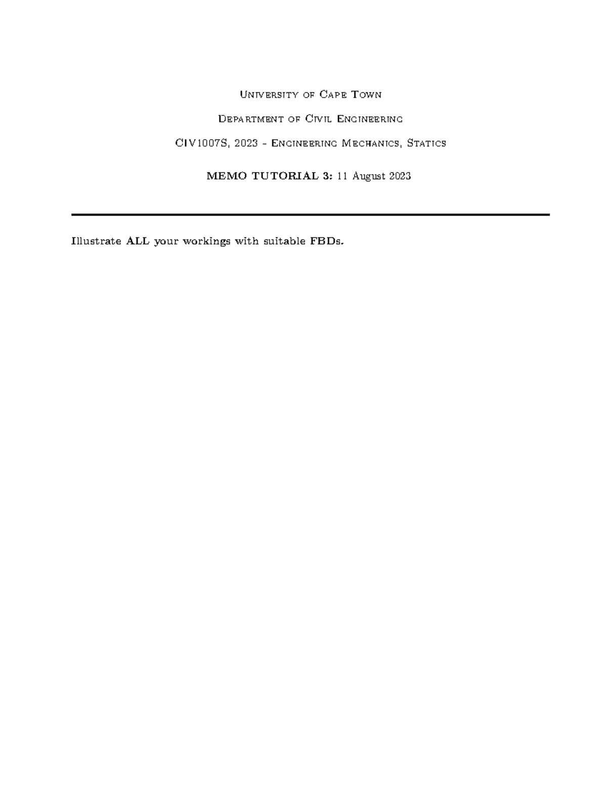 (MEMO)-CIV1007S-2023 TUT-03 - University of Cape Town Department of ...