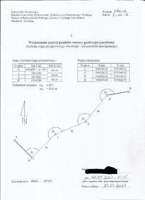 20230516165342876 - Sprawozdanie 4 Janusz Wynalek - Geodezja - PWR ...