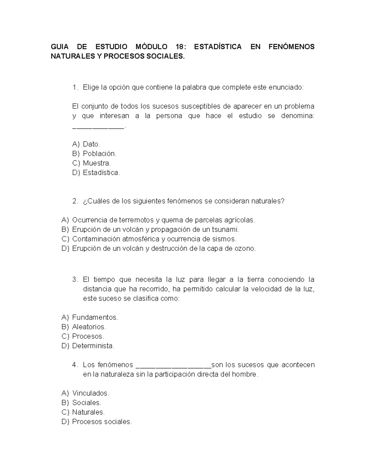 GUIA 18 DE Estudio Modulo 18 40 Estadistica EN Fenomenos Naturales Y ...
