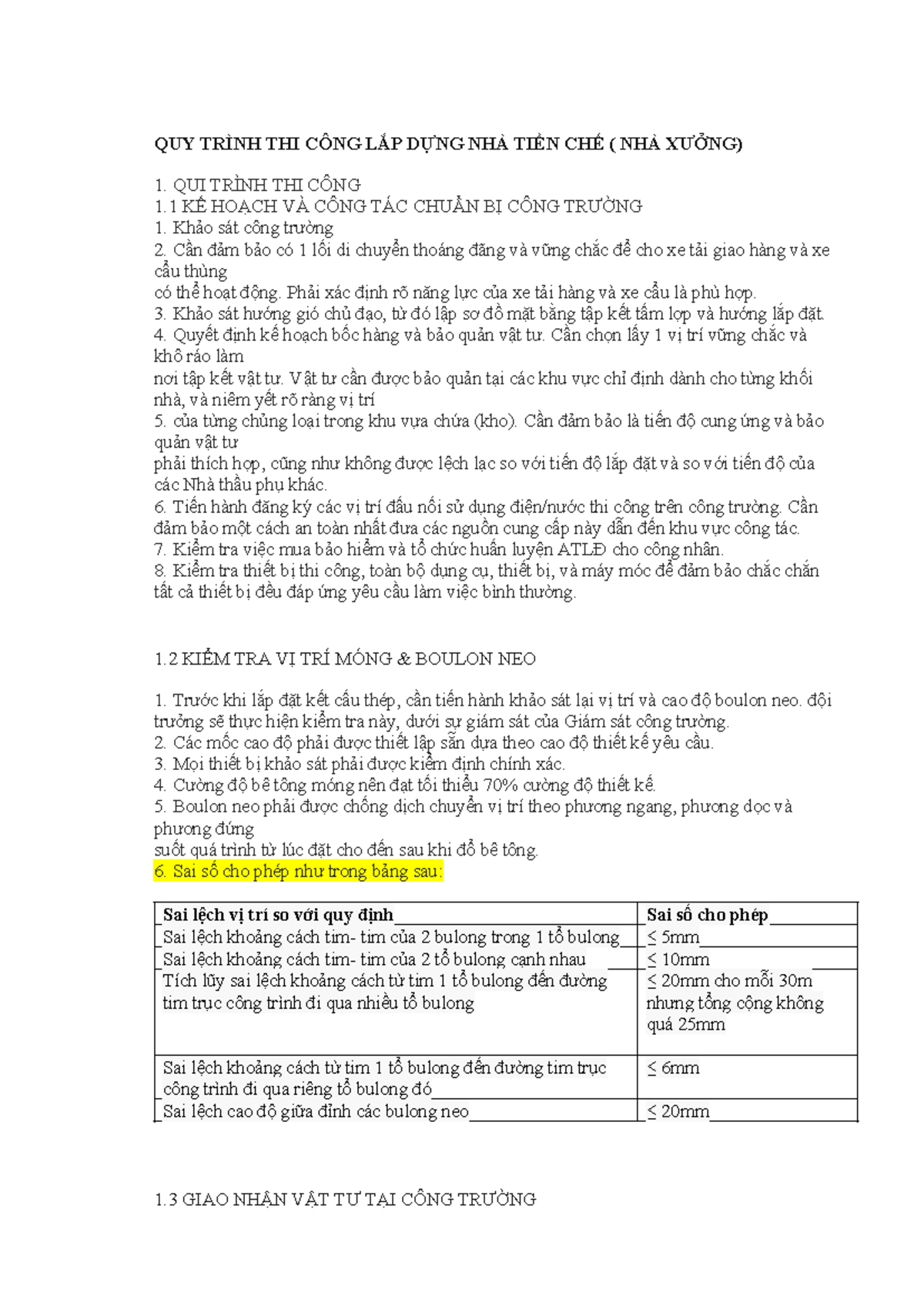 THI CÔNG LẮP DỰNG NHÀ TIỀN CHẾ - QUY TRÌNH THI CÔNG LẮP DỰNG NHÀ TIỀN ...