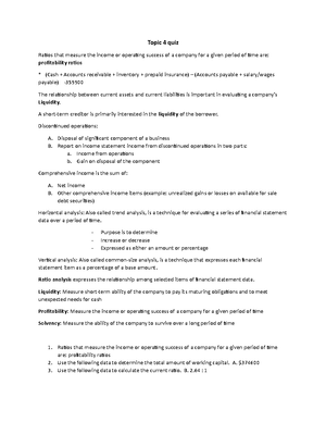 ACC-240 Topic 1 Class 1 - ACC 240 Fundamentals Of Accounting Topic 1 ...