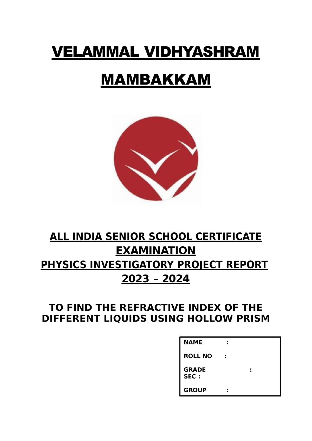 Heheh - NTH - VELAMMAL VIDHYASHRAM MAMBAKKAM ALL INDIA SENIOR SCHOOL ...