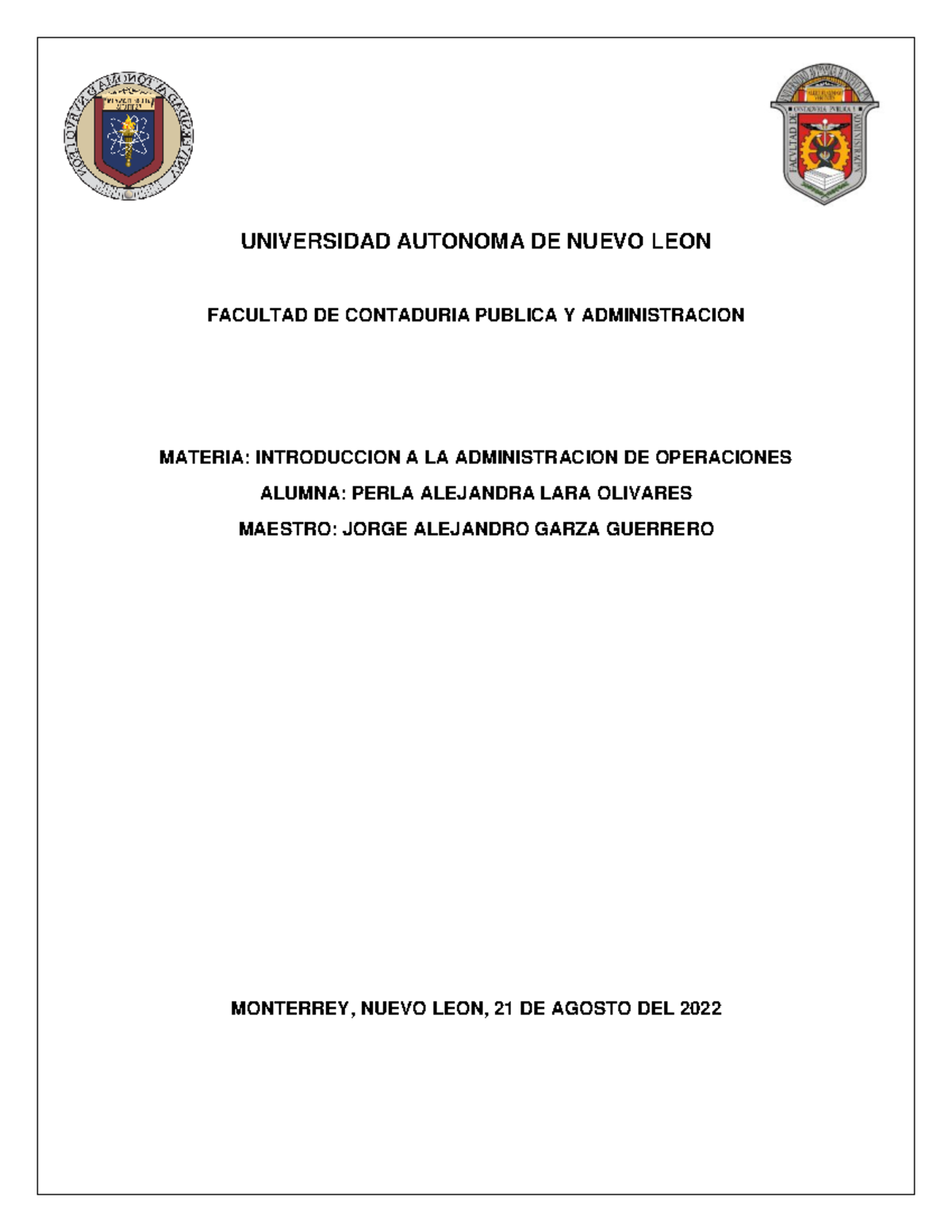Evidencia 1 1995856 - docu - UNIVERSIDAD AUTONOMA DE NUEVO LEON ...