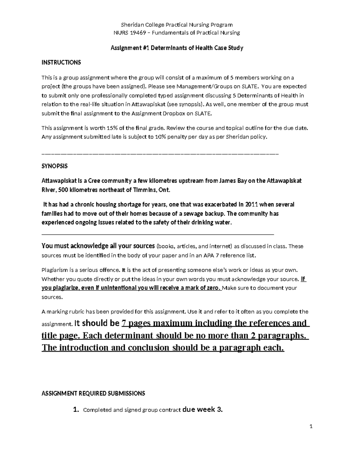 Assignment+#1+Determinants+of+Health+Group Case Study Instructions 2021 ...