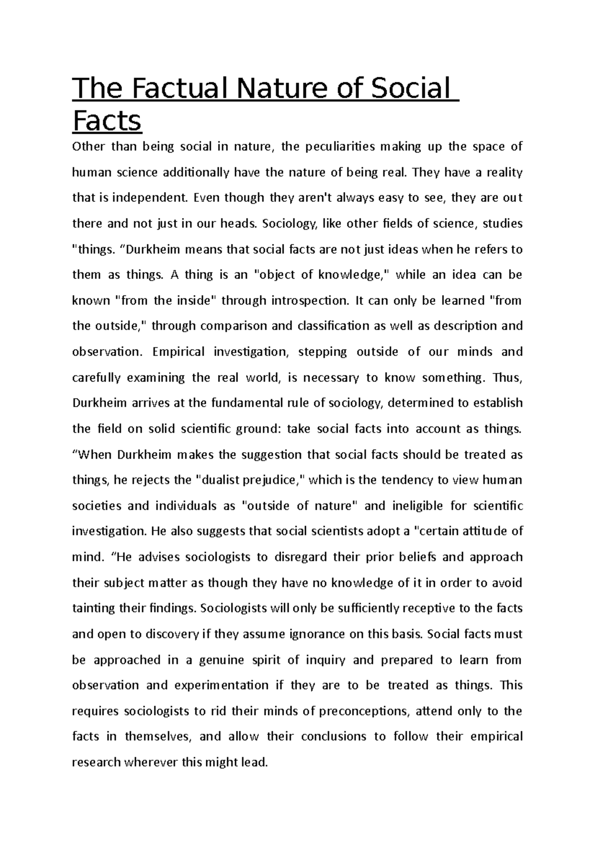 The Factual Nature of Social Facts - The Factual Nature of Social Facts ...
