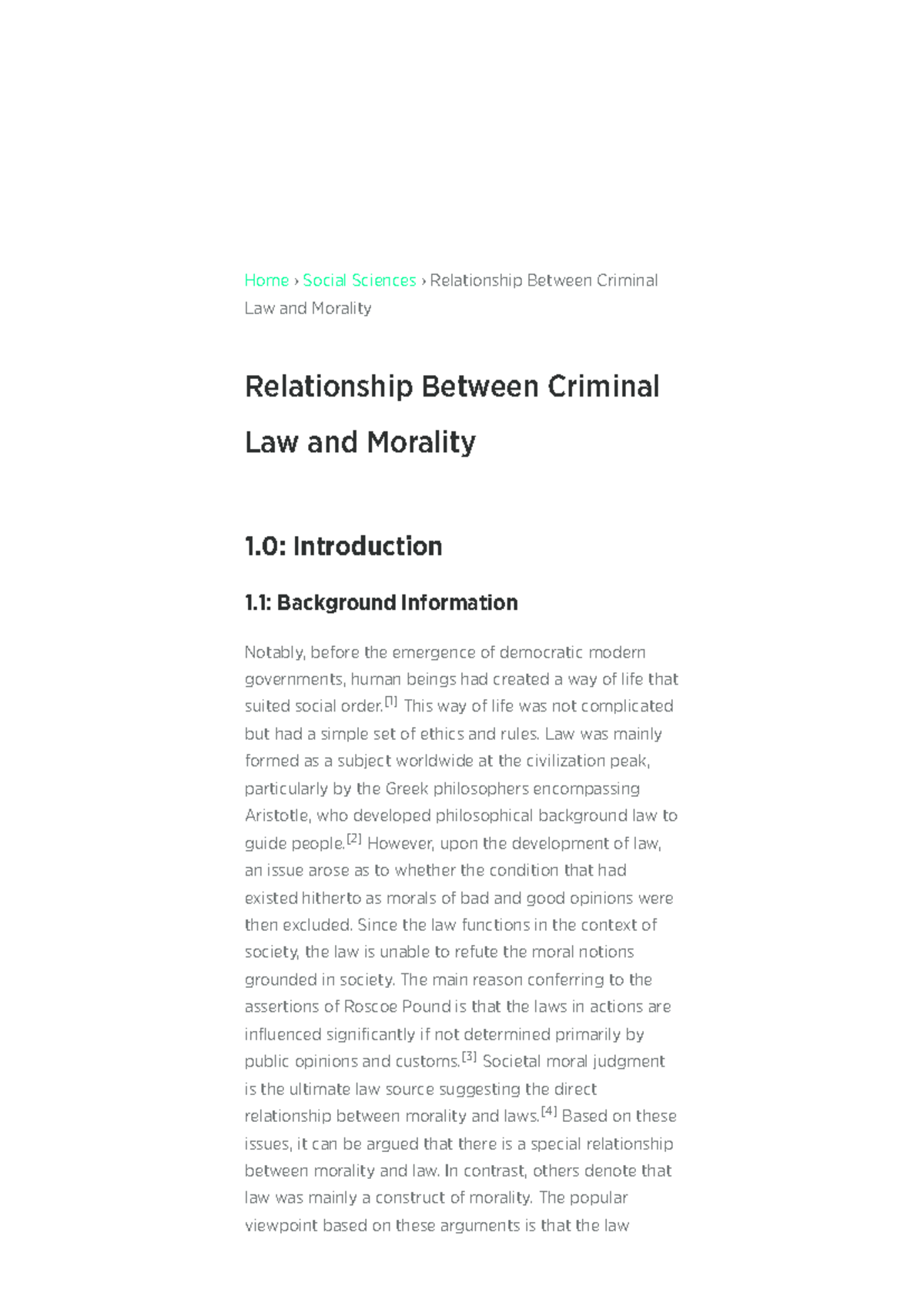 Criminal law and morality - Home › Social Sciences › Relationship ...