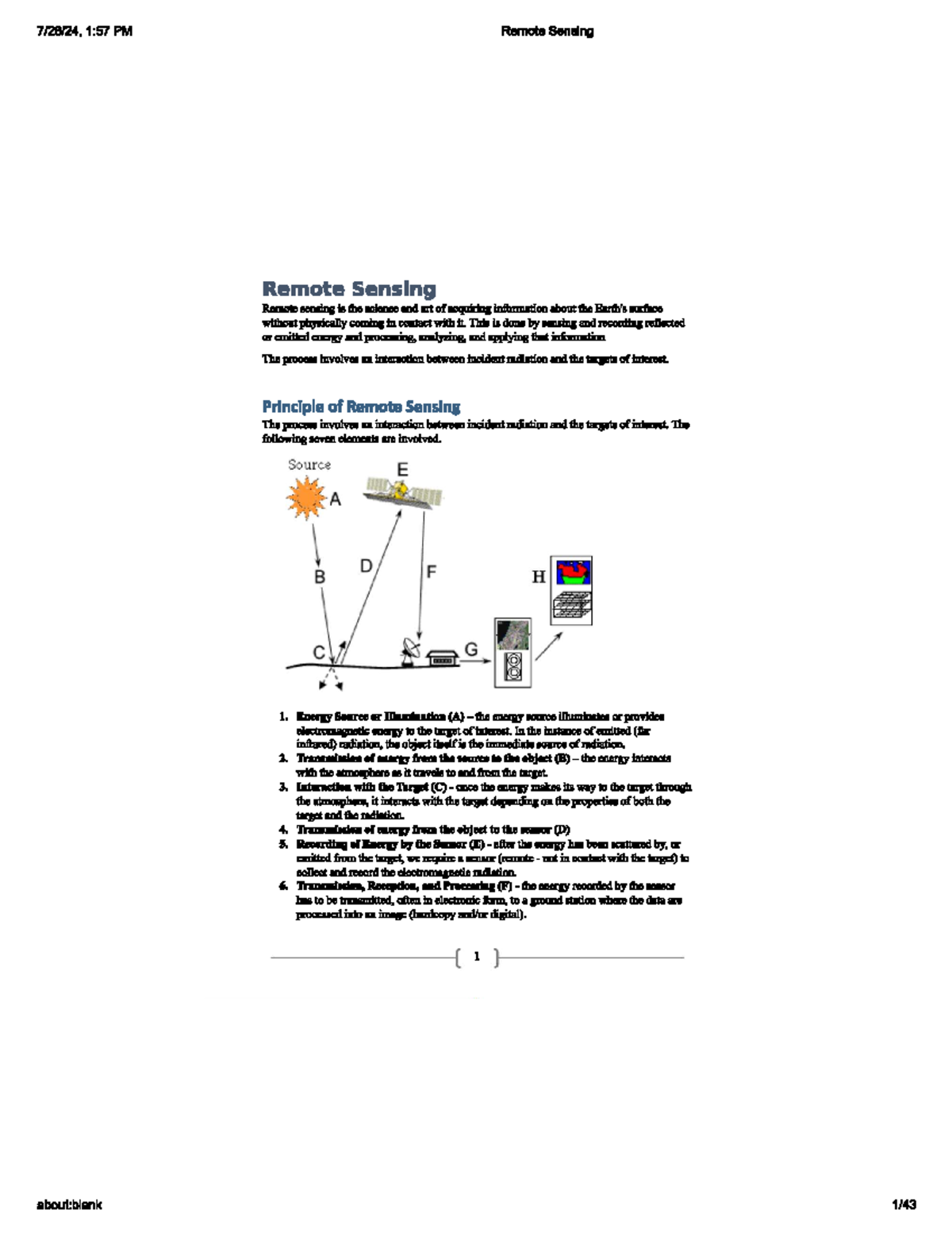 Remote Sensing - notes - 1:57 PM Remote Sensing Remote Sensing Remote ...