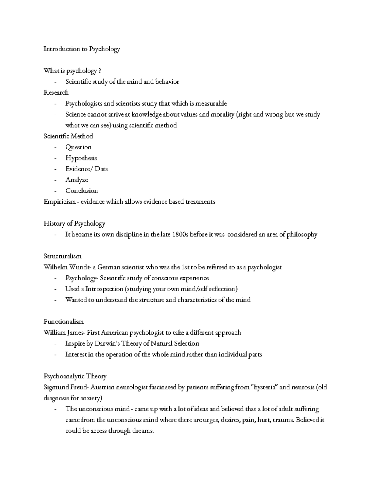 Copy Of Intro To Psych 101 - Introduction To Psychology What Is ...