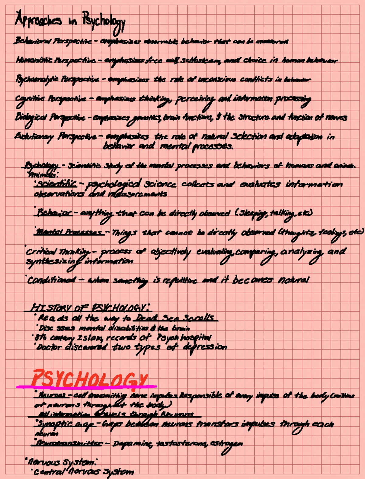 Notes on Psychology 2 - osu psych 13 - Approaches in Psychology ...